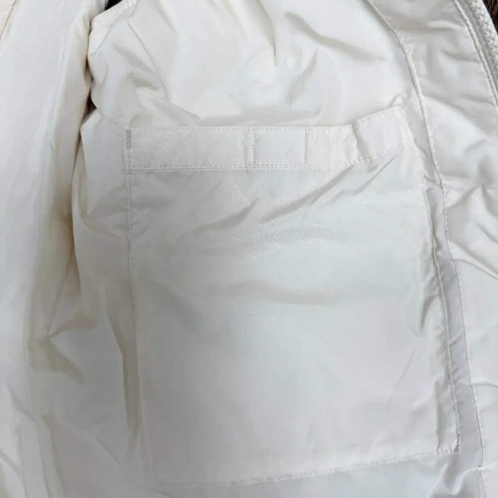 EDDIE BAUER Women's‎ Premium Quilted Goose Down Vest Cream | Size M - Picture 6 of 12